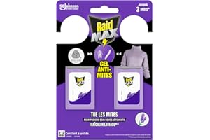 SC JOHNSON Raid Max Gels Anti-Mites Parfum Lavande - Protège Les Vêtements Jusqu'à 3 Mois - Parfume Délicatement - Certification Woolmark - 2 Gels