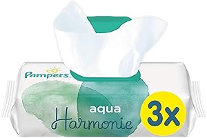 Pampers Aqua Harmonie - Toallitas para bebé, 2 paquetes de 48 (288 toallitas)