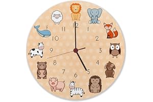 ‎SPEECHEESE speecheese Kinderuhr mit süßen Tieren Wanduhr schöne Uhr für das Kinderzimmer mit süßen Tieren als Dekoration für das Zimmer von Kleinkindern oder Vorschulkindern