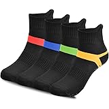 Fodlon 4 Paia Calze Yoga Nero per Donna Uomo 35-43, Calze da Pilates Calzini Antiscivolo Adulti Sport Cotone per Palestra, Tr