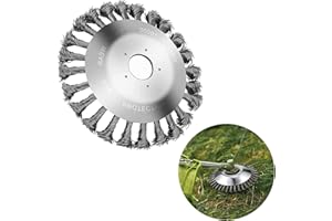 RICHDMI Cepillo de Malezas, 6 Pulgadas Cepillo Profesional para Desbrozadora, Cepillo para Desmalezas, Disco Desbrozadora de Alambre de Acero para Eliminación de Malezas