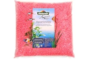 Dehner Aqua Aquarienkies, Körnung 4 - 6 mm, 5 kg, pink