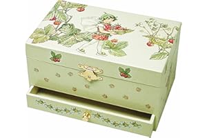 Trousselier Strawberry Flower Fairies Musical Jewellery Box