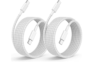 CERDETI Cavo USB C USB C per iPhone 16 15, [2Pezzi 2M] Type C Cavi Ricarica Rapida Nylon Intrecciato Cavetto 60W per Apple iPhone 16 Pro Max/16 Pro/15 Pro Max/15 Plus, MacBook Pro,iPad 12.9/11 inch/Mini/Air 5