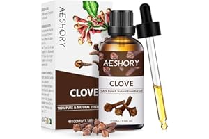 AESHORY Clove Essential Oils 100ml, Pure Natural Clove Bud Oil Essential Oil for Diffusers for Home, Aromatherapy, Toothache, Skin Care, Perfume Making