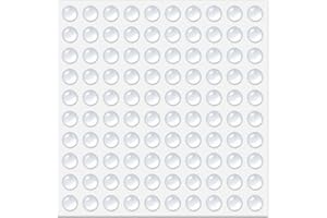 SUBTAVIK 100 topes de Puerta de Armario, topes de Silicona para gabinete, Almohadillas Autoadhesivas para Puertas, para Evitar Golpes, topes Transparentes para Muebles para Mesa de Vidrio (8x2 mm)