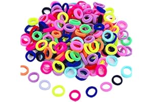 HICARER 100 Pièces Liens de Cheveux Élastiques Mini Chouchous Bandes de Caoutchouc Minuscules Coloré Filles Porte-Queue de Cheval pour Bébé Enfants