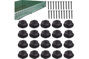 LXGKREL Lot de 20 crochets de fixation pour bâche de remorque, robuste, avec vis, fixation de bâche, boutons ronds