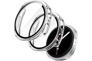 JETech Case with Screen Protector for Samsung Galaxy Watch 9/8 40mm, Clear | Built-in Tempered Glass, High Touch Sensitivity, Full Protection, Hard PC Design