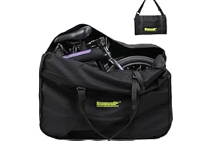 BAIGIO Sac de Transport Vélo 14-20 Pouces Housse de Vélo Pliable Imperméable Sac de Vélo Étanche Housse Protection Vélo Compatible Brompton Dahon pour Cyclisme Voyage Voiture Métro Train Air