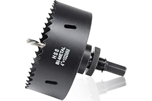 ITOOLFIRM Seghe a tazza da 102 mm, per metallo e legno, 4 pollici, HSS bimetallico, con profondità di taglio di 40 mm, per acciaio, ferro, alluminio, soffitti, cartongesso e cartongesso
