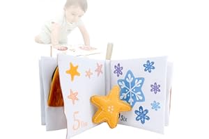 Richgv Giocattolo da Passeggino. Giocattolo Morbido Peluche Neonato. Libro sensoriale 3D interattivo. Libri Stoffa per Neonato. Giocattolo di apprendimento educativo. Regalo per Bambini (Numbers)