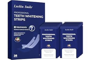 LUCKIN SMILE Teeth Whitening Strips, 28Pcs Whitening Strips, 14 Sessions Teeth Whitening, Non-Sensitive Whitening Strips, 12%Pap Teeth Whitening Kit to Effectively Remove Teeth Stains, Fast-Result Teeth Whitener.