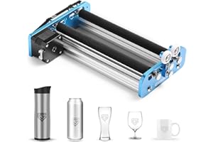 Genmitsu Laser Rotary V2 for Laser Engravers, Laser Cutters, Laser Rotary Roller Attachment, Y-axis Rotary Roller Engraving Module for Laser Engraving Cylindrical Objects, Wine Glass, Tumblers, Pens