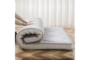 ZIKEBTUY 137 * 203 * 9CM Japanese Futon Mattress Double Floor Mattress, 9CM Thickness Foldable Tatami Mat Sleeping Bed Pad for Guests, Dormitories, Camping