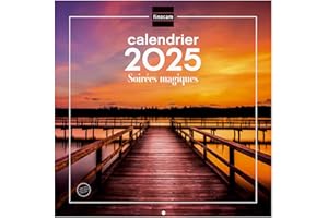 Finocam - Calendario Imágenes de pared 30 x 30 para escribir 2025 1 mes por página Enero 2025 - Diciembre 2025 (12 meses) Noches mágicas francesas