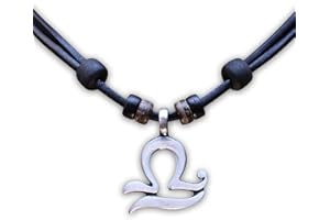 HANA LIMA 1 von 12 Sternzeichen Tierkreiszeichen an Verstellbarer Halskette Horoskop Horoscope Lederkette Surferkette