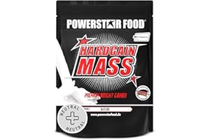 ‎POWERSTAR FOOD Powerstar HARDGAIN MASS 1600g | WEIGHT GAINER mit Kreatin & ohne Zucker-Zusatz | Masse, Kraft & schneller Muskelaufbau | Deutsche Herstellung | Mass Gainer Shake zum Zunehmen | Nature