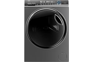 Haier I‑Pro Series 7 Plus 11kg Freestanding Washing Machine, 1400 RPM, A Rated, Direct Motion Motor, Wi‑Fi & hOn App, Smart AI, Anti-Bacterial Treatment, Anthracite, 60x69x85 cm - HW110-B14979S8EU1