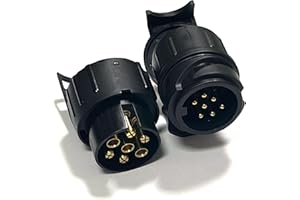 ‎JVJ JVJ Anhänger Adapter 7 auf 13 Polig und 13 auf 7 Polig Adapter für PKW Kfz und LKW Anhängerkupplung Adapter