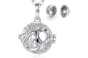 CELESTIA Crémation Cendres Urne Collier en Pendentif Médaillon, Bijoux Mémorial de Chats, Souvenir du Défunt, Cadeaux de Deuil Condolence