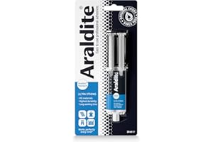 Araldite | Seringue Époxy Standard 2 Composants. L’Adhésif Ultra Fort, Multi-Usage Et Sans Solvant Fonctionne Comme Colle Sur La Céramique, Le Plastique, Le Métal, Les Bijoux Et Le Verre, 24 Ml