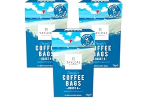 Taylors of Harrogate Decaffé Coffee Bags| 10 enveloped Bags (Pack of 3| Total 30 Coffeebags)