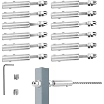 10 Fascette Serracavo In Acciaio Inox 316 A4 Per Cavo Da 4 Mm, Diametro 6 Mm, Resistenti E Anticorrosione, Confezione Professionale