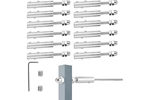 STFALI 12 stück Drahtseilterminal Schraubterminal für Drahtseil 4 mm, Drahtseil Spanner Seilspanner Edelstahl zur Befestigung Abspannung (12, 4mm)