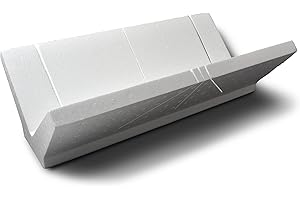 DECOSA Caja de ingletes EPS – 41 x 22,4 x 12 cm – Caja de corte en blanco – Cortador angular de poliestireno