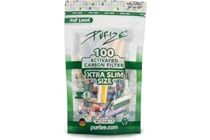 PURIZE® - Sachets |100 Filtres à charbon actif taille XTRA Slim (Exclusif) Multicolore