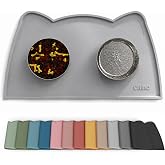 OHMO Mats for Dogs and Cats Feeders, Waterproof, (Ash, 46 x 25 cm), Pet Silicone Mat