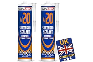 BONDIFY Sigillante Impermeabile per Finestre Bianco, Interni Esterni Silicone Acrilico Verniciabile Bianco 500g x 2 SENZA SOLVENTI Silicone Acrilico Sigillante per Crepe e Fessure, Bagno Cucina, Porta