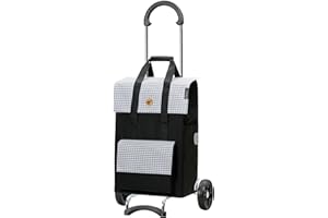 Andersen Carello portaspesa Scala con borsa Milla nera, capienza di 49L, telaio in acciaio