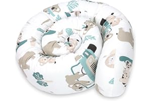 Totsy Baby Cuscino per dormire laterale Cuscino per il corpo 200 cm Cotone - cuscino per dormire lungo cuscino per collo cuscino per dormire sul lato Oeko-Tex Africa