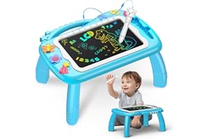 HappyGoLucky Giochi Bambini 2 3 4 Anni, Lavagnetta Cancellabile Bambini Regalo Bambina 3 4 5 6 Anni Femmina Giocattoli Giochi Bambino 2-6 Anni Lavagnetta Magnetica Bambini