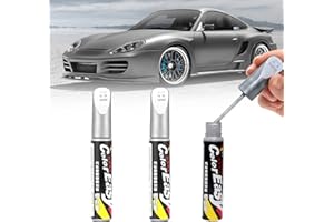 TUKNON Stylo Retouche Peinture,Stylo Retouche Voiture,Retouche Peinture Voiture,Stylo Réparation des Rayures Auto,Rayures Réparation De Peinture,Anti Rayure pour Carrosserie Moto Voiture Vélo,3 Pcs (Argenté)