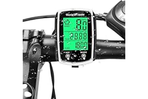 GBULTR Cuentakilómetros Bicicleta,Velocimetro Bici con 19 Funciones, Ciclocomputador con Cable,Resistente al Agua, Velocímetro para Bicicleta con Pantalla LCD Retroiluminada,con Inicio/Parada Automática