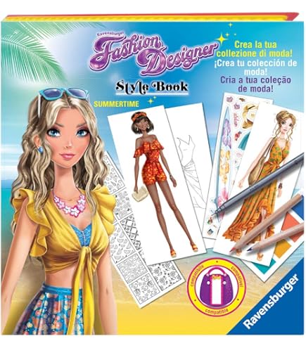Fashion Designer Style Book Libro Diseño Moda Ravensburger - Juego Creativo Trajes Noche Para Niñas 6 Juego Educativo 6 Años Fashion Designer Style Book Libro Diseño Moda Ravensburger - Juego Creativo Trajes Noche Para Niñas 6 Juego Educativo 6 Años