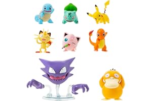 Pokémon Battle Figure 8 Pack - Six 2-Inch and Two 3-Inch Battle Ready Figures including Pikachu