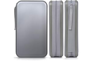 GADGET HOPPA 80 Capacity CD DVD Case Wallet Hard Cover Carry Case Portable Storage Organiser Bag – GREY