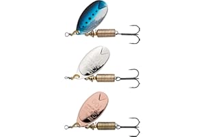 Abu Garcia Fast Attack Spinner Angelköder – Lot de 3 – Idéal pour Forelle, Lachs et Meerforelle im Süßwasser – ausbalancierte, präzise, ​​scharfe Haken