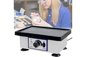AISNY Placa Vibratoria, 220V 120W Placa Vibratoria Yeso Oscilador Eléctrico Placa Vibratoria Yeso Oscilador Velocidad Ajustable Equipo Laboratorio Dental Para Mezclar Modelos Fundición Yeso Fundición Resina