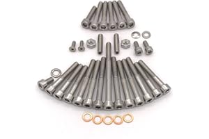 SCHRAUBEN-HUPE Simson Schwalbe Motor Schraubensatz für KR51/1 mit Handschaltung Motor M53/1 KH Zylinderschrauben mit Innensechskant aus Edelstahl V2A, 36 teilig