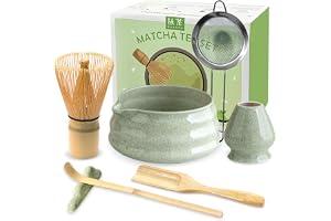 JBER Matcha-set, handgjorda matcha-kvast set 7 delar för nybörjare