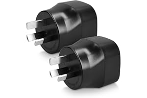kwmobile 2 x adapter podróżny Australia typ I - adapter podróżny Schuko do gniazda wtykowego np. Australia Nowa Zelandia Chiny - adapter prądu urlop czarny