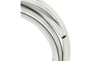 cyclingcolors Durite essence revêtement acier inoxydable tressé haute qualité spéciale hydrocarbure Tuyau Carburant Essence Huile Inox NBR Etanchéité, Ø8 x 1 mètre