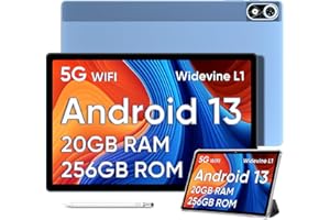 DOOGEE T10 Plus Tablet z systemem Android 13, 20 GB RAM+256GB ROM (1 TB TF), ekran 2K 10,51", tablet dotykowy 8250 mAh, aparat 13 MP, certyfikat TÜV, podwójny 4G LTE+5G WiFi, tablet Widevine L1/Face