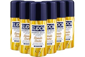 Elidor | Mörkblont Torrschampo, återupplivar färg, 100 ml vattenfri volym och glans, 6-pack