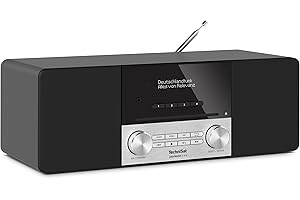 TechniSat DIGITRADIO 3 ASA – Stereo DAB+ Kompaktanlage mit Automatic Safety Alert (UKW, CD‑Player mit Resume, Bluetooth, USB, AUX-In, Kopfhöreranschluss, OLED‑Display, Radiowecker, 20 W RMS) Schwarz